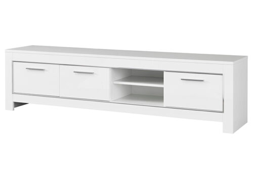 Meuble TV blanc laqué 207 cm - Salle à manger Modena